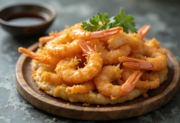 Ebi fry s shichimi togarashijem, hrustljava kozica z limono in začimbo shichimi togarashi
