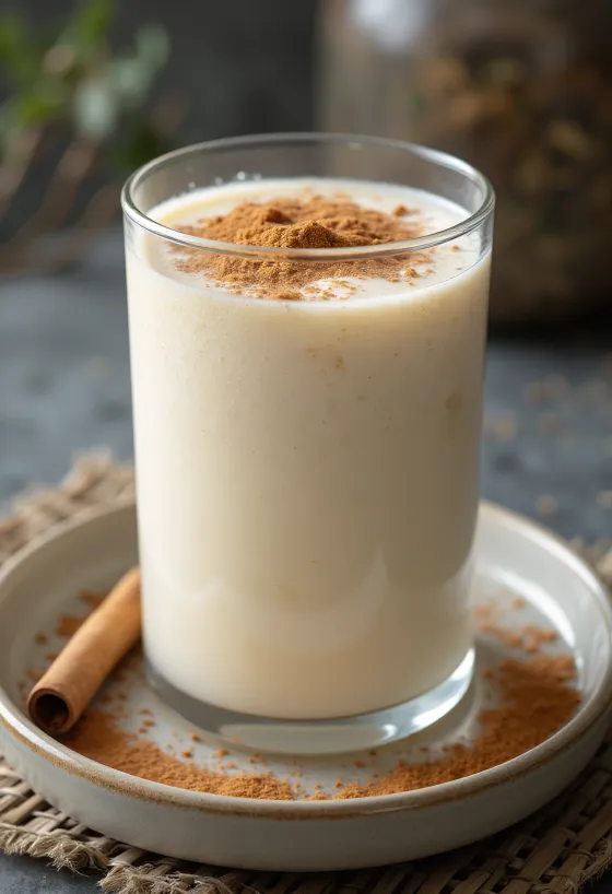 Cimetov vanilijev smoothie v kozarcu