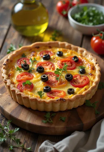 Quiche Provençale postrežen