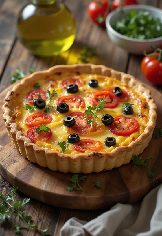 Quiche Provençale postrežen