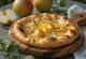 Hruškov naan kruh, postrežen