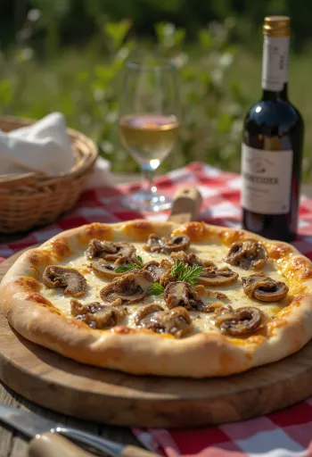 Pizza v uralskem slogu z jurčki