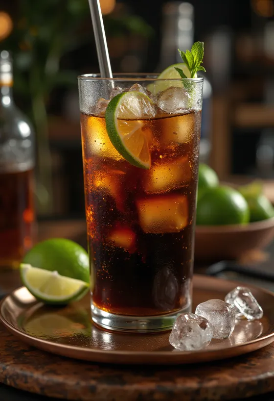 Cuba Libre koktajl sveže postrežen