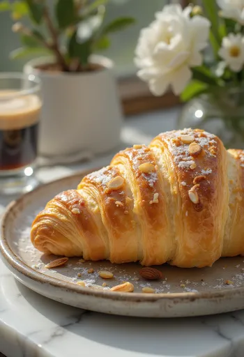 Postrežen rogljiček z nizko vsebnostjo ogljikovih hidratov
