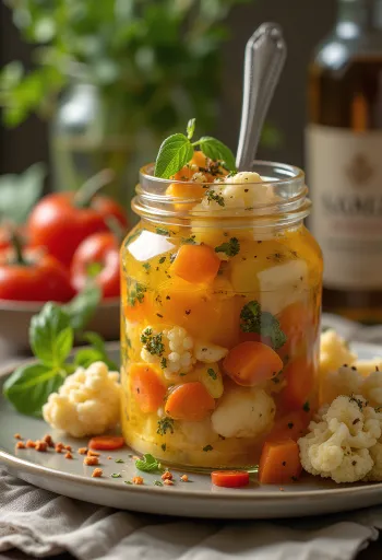 Začinjena giardiniera postrežena