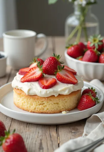 Jagodna maskarpone torta v elegantni postrežbi