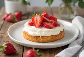 Jagodna maskarpone torta v elegantni postrežbi