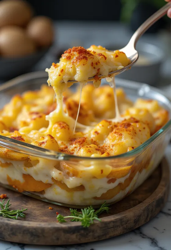 Veganski krompirjev narastek, postrežen s svežim peteršiljem
