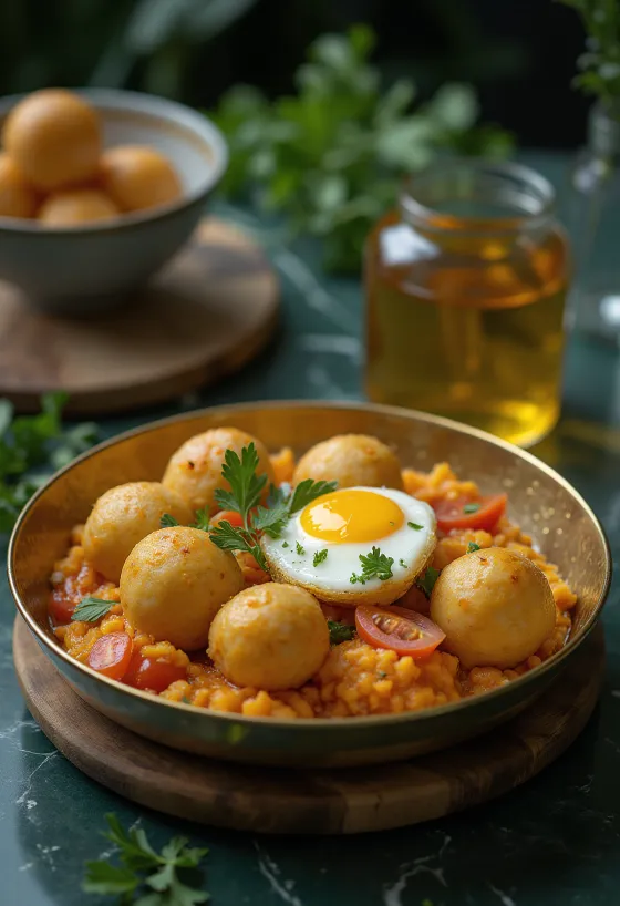 Litti Chokha s čebulo, pečene kroglice iz pšenične moke s pirejem iz jajčevcev in svežim koriandrom