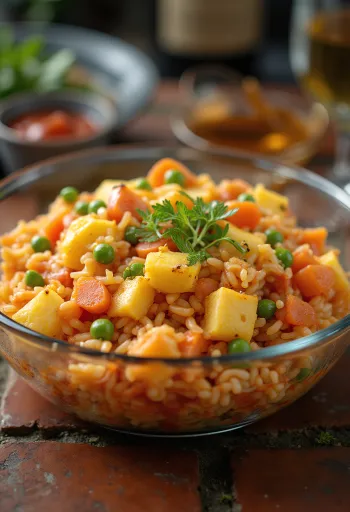 Solata Omurice postrežena s svežim peteršiljem in jajcem
