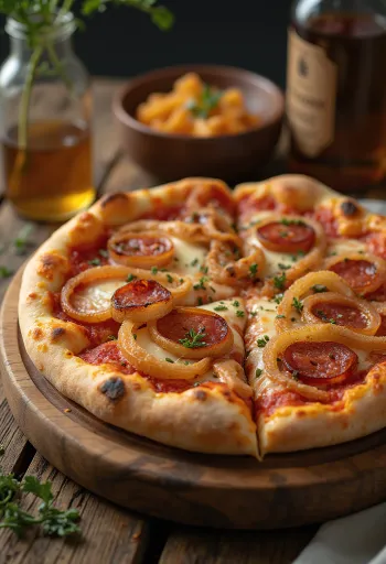 Diavola pizza s čebulo in čilijem