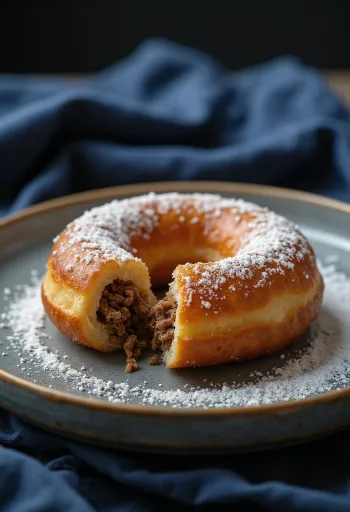 Sveže postrežen krof z losovim mesom