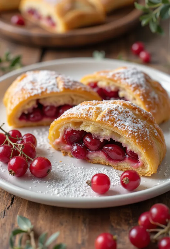 Ribezov zavitek postrežen na krožniku