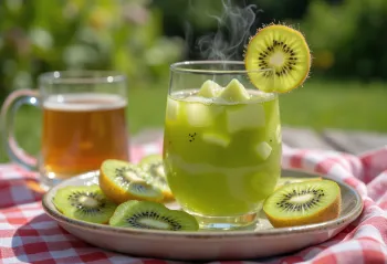 Cider s kivijem v skodelici