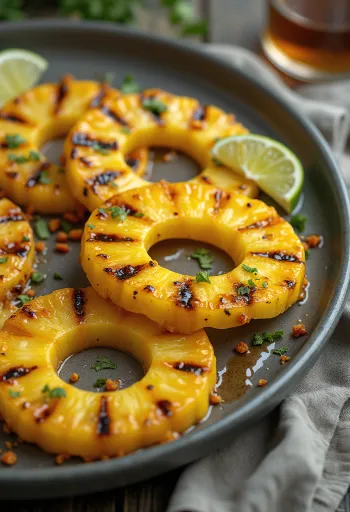 Postrežen BBQ ananas na žaru