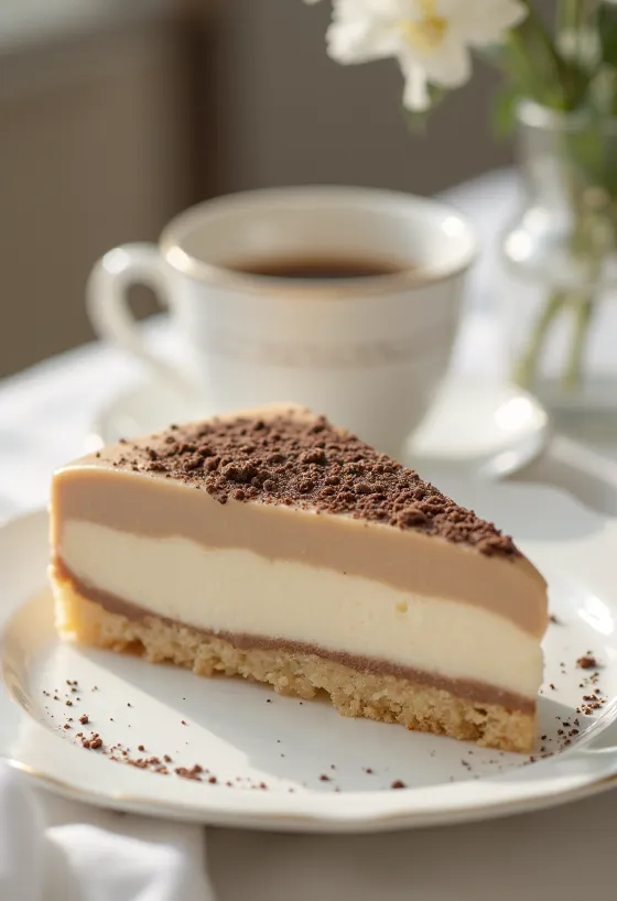 Kostanjeva torta s peno v elegantni postrežbi