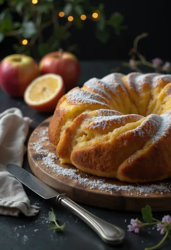 Postrežen limonin in jabolčni šarkelj