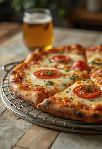 New York Style Pizza s tankim testom in velikimi kosi