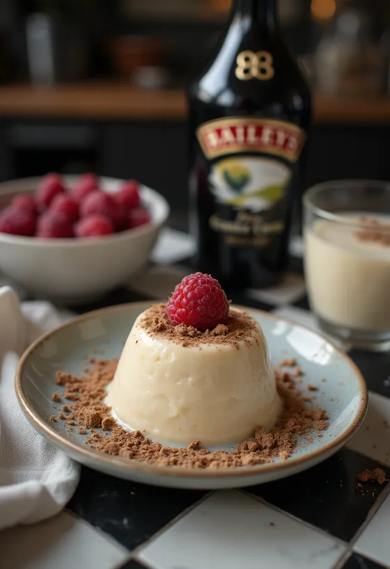 Bailey’s panna cotta v kozarcu