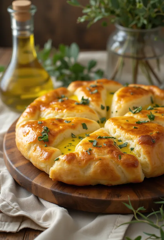 Khachapuri z oljčnim oljem, sveže, zlato rjave sirove pogače z oljčnim oljem