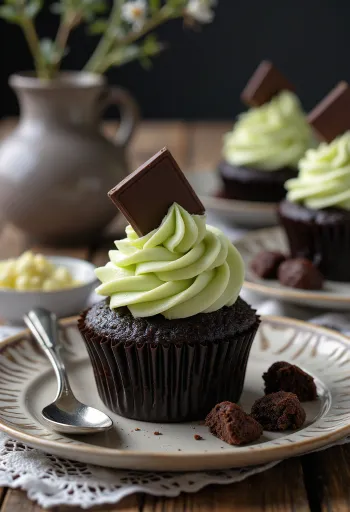After Eight cupcake postrežen
