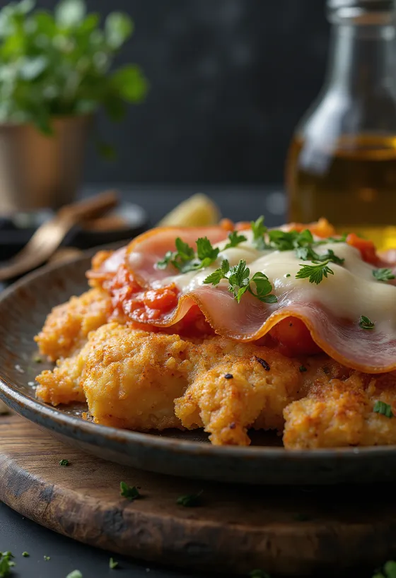 Milanesa napolitana s paradižnikovo omako, panirano meso s paradižnikovo omako in sirom