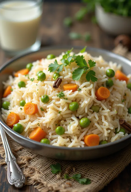 Postrežen klasični pulao