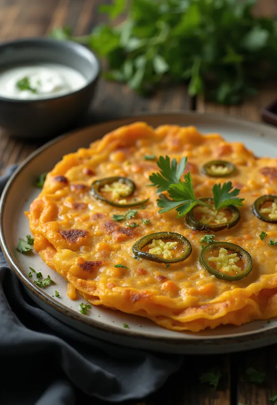 Korenčkova čila, postrežena s svežim koriandrom