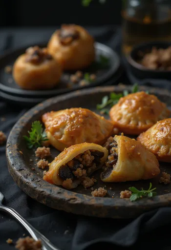 Coxinha z gobami, brazilska jed polnjena s hrustljavo gobovo skuto