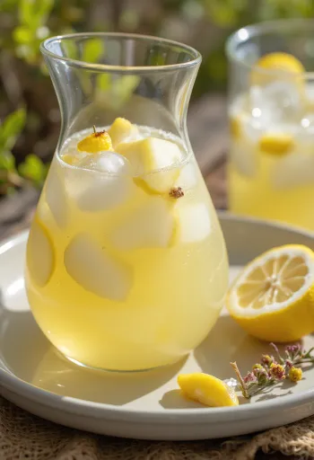 Hruškova limonada v kozarcu