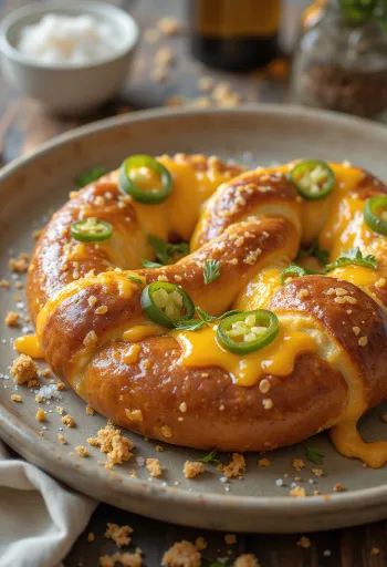 Sveže pečena presta s sirom in jalapeñom