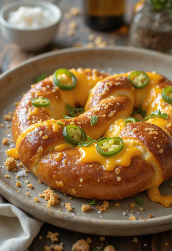 Sveže pečena presta s sirom in jalapeñom