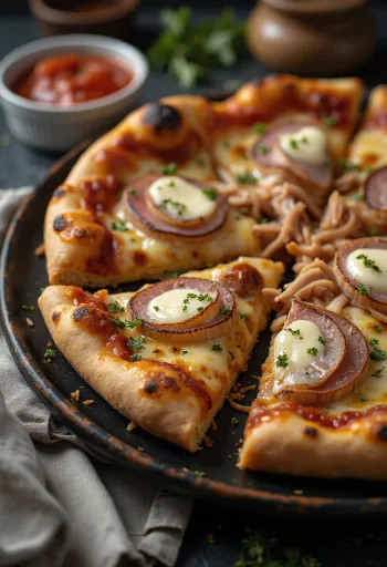 Pizza Cubana postrežena