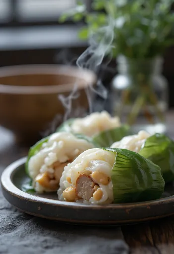Tradicionalni Zongzi, rižev paketek v listih