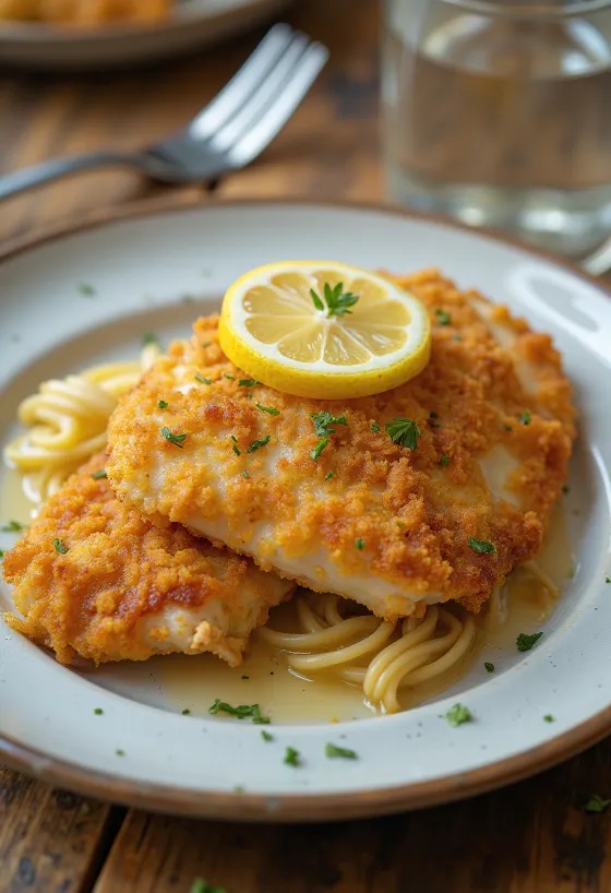 Milanesa s česnom, hrustljavo ocvrta