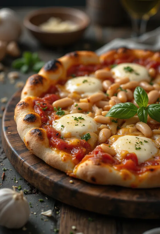 Pizza ai Fagioli s fižolom in sirom