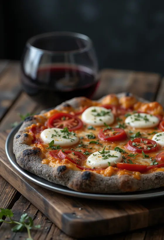 Pizza di Grano Arso iz žganega žita in z italijanskimi siri