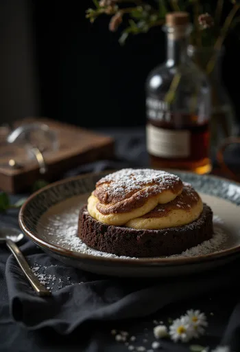 Vanilijevo-rumov narastek postrežen