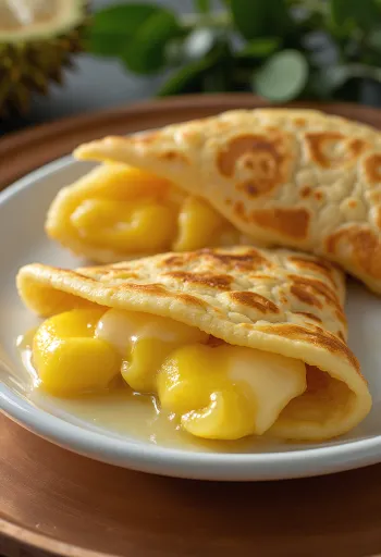 Martabak manis z durianom, sveža in sladka azijska sladica